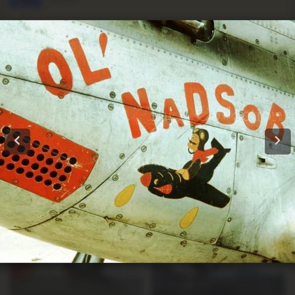 Vintage aviation glassware OL’ NADSOB Air Force Mustang - Picture 5 of 6